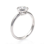 Round Brilliant Bezel Solitaire Platinum Ring