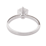 Round Brilliant Cathedral Solitaire White Gold Ring