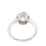 Oval Moissanite Halo Pavé White Gold Ring