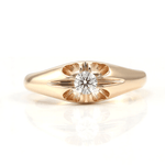 Brilliant Cut Moissanite Yellow Gold Band