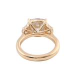 OMC Cut Moissanite with Side Stones Yellow Gold Ring