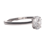 Oval Cut Moissanite White Gold Solitaire Ring