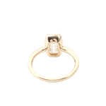 Emerald Cut Bezel Yellow Gold Solitaire Ring