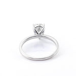 Pear Cut Moissanite Solitaire White Gold Ring