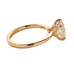 Round  Brilliant Tulip Solitaire Yellow Gold Ring