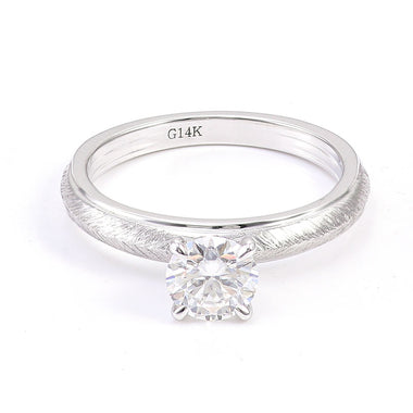 Round Brilliant Solitaire White Gold Ring