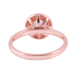 Round Brilliant Bezel Halo Rose Gold Ring