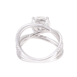 Brilliant Cut Moissanite White Gold Pavé Ring