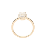 Emerald Cut Bezel Yellow Gold Solitaire Ring