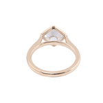 Cushion Cut Moissanite Bezel Yellow Gold Solitaire Ring