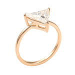 Triangle Cut Moissanite Yellow Gold Solitaire Ring