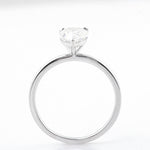 Pear Cut Moissanite Solitaire White Gold Ring