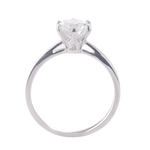 Round Brilliant Cathedral Solitaire White Gold Ring