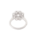 Round Old European Cut Moissanite Pavé White Gold Ring