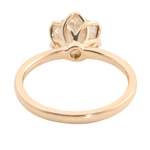 OMC Moissanite Tulip Setting Yellow Gold Solitaire Ring