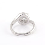 Round Brilliant Pavé Halo White Gold Ring