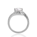 Round Brilliant Pavé Halo White Gold Ring