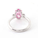 Oval Pink Sapphire White Gold Solitaire